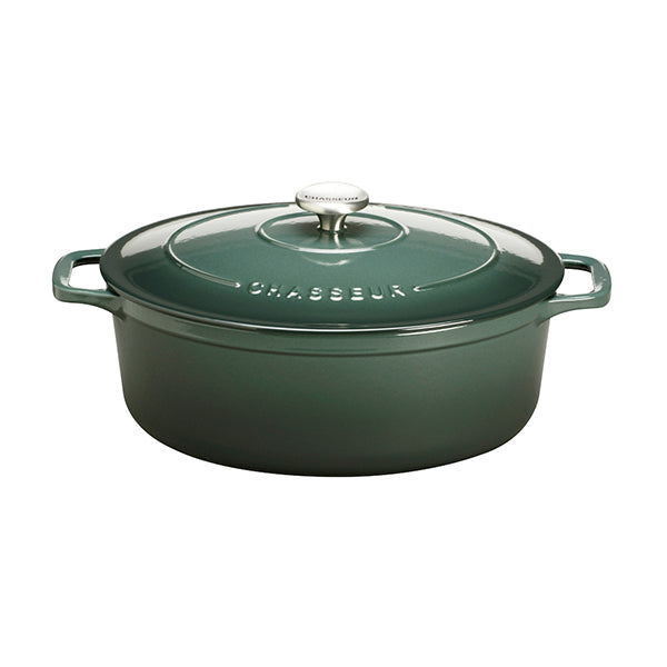 Cocotte ovale en fonte émaillée 29 cm vert mélèze Chasseur