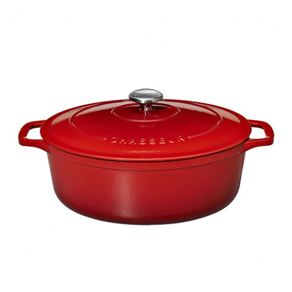 Cocotte ovale en fonte émaillée 33 cm rouge rubis Chasseur