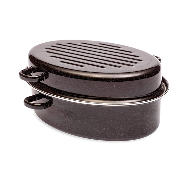 Cocotte En Acier Émaillé COOKUP XL 3.5L - Noire, Compatible Tous Feux (Induction, Gaz, Vitro) - 28x28x14 Cm