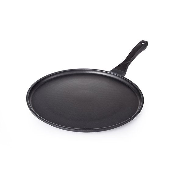 Poêle à Crêpes Antiadhésive 20 Cm - Compatible Induction, Avec étaleur En Bois - Sans PFOA, Revêtement Durable