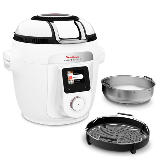 Multicuiseur Moulinex Cookeo Infinity Wifi 6,5L Air Fryer, Recettes illimitées, 16 modes de cuisson - Blanc CE9721F0