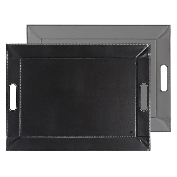 Plateau réversible bicolore noir et gris 55 cm FreeForm