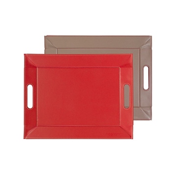 Plateau réversible bicolore rouge et taupe 45 cm FreeForm