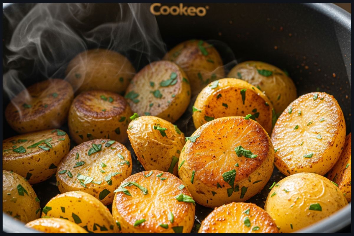 Plat de pommes de terre sautées bien dorées