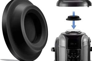 Liseng Support de couvercle Accessoires de support de couvercle en silicone compatibles avec l'autocuiseur et la friteuse à air Ninja Foodi de 5 pintes, 6,5 pintes et 8 pintes, noir