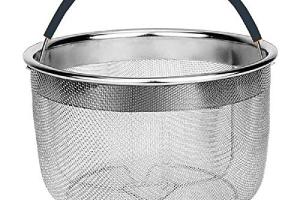 Dreamsy2019 Panier à Vapeur pour Accessoires de Casserole instantanée 6QT, crépine à Panier à Vapeur en Acier Inoxydable 304 avec poignée