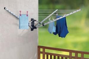 Séchoir à linge parapluie pliable en aluminium