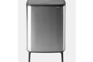 BRABANTIA Poubelle Bo Touch Bin Hi - 60 L - Matt Steel Fingerprint Proof