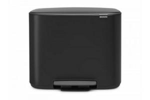 Brabantia - poubelle à pédale 2 seaux 11+23l noir mat - 121227 noir