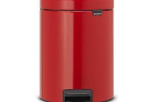 Brabantia - poubelle à pédale 5l passion red - 112089