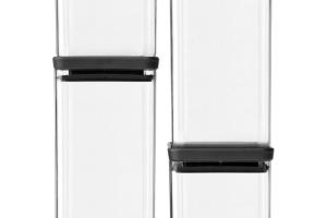 4x1 Tasty, en verre carré, gris foncé (12 24 22) - Brabantia