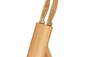 Bloc de 6 couteaux à steak en bois Livoo