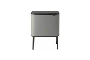 Bo Touch Bin, 36 litres, avec seau intérieur en plastique - Mineral Concrete Grey