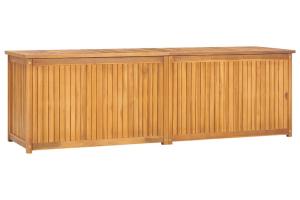 Boîte coffre de jardin 175 x 50 x 55 cm bois massif de teck 02_0012989