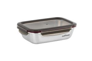 Boîte de conservation rectangulaire en inox 1100 ml compatible micro-ondes Cuitisan