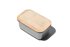 Boîte en inox avec couvercle en bambou 1000 ml compatible micro-ondes Yoko® Design