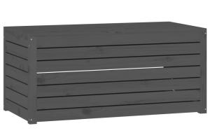 Boîte de jardin 101 x 50,5 x 46,5 cm bois massif de pin gris 02_0012992