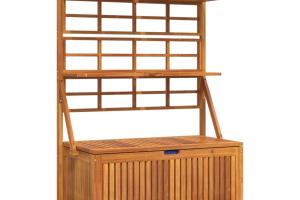 Boîte de rangement avec treillis 99 x 50 x 160 cm acacia massif 02_0012995