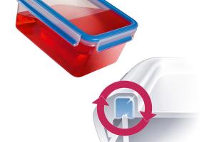 Boîte rectangle Clip & Close bleu 2,3 L Emsa