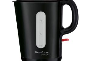 Bouilloire électrique sans fil, 1,7 l, 2400 w, 2 niveaux d'eau visibles, Filtre anticalcaire Principio, Noir BY105810 - Moulinex