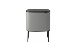 Brabantia - 127209 Poubelle, Acier, Mineral Concrete Grey, 3x11L
