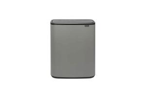 Brabantia - 223129 - Poubelle Bo Touch Bin, 60L, Mineral Concrete Grey
