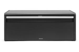 Brabantia 236860 Boîte à pain noire en acier