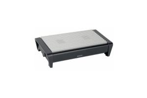 Brabantia - 477140 Chauffe-Plat 2 Bougies + Grille Grise Noir Satiné