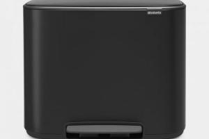 Brabantia - Bo Poubelle à pédale noir, 11 + 23 l (121227)