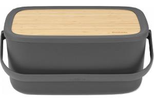 Brabantia - Boîte à pain Nic Gris foncé (128264)