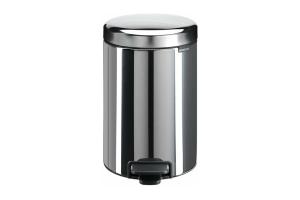 Brabantia - Poubelle 20 litres ronde à pédale inox brillant