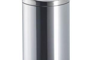 Brabantia - Poubelle 40 litres Touch Bin ovale inox brillant