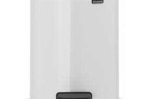 Brabantia - Poubelle blanche 5 litres ronde à pédale - Blanc
