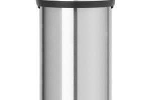 Brabantia - Poubelle inox 60 litres Touch Bin ronde mat