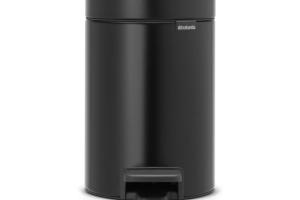 Brabantia - Poubelle à pédale NewIcon 3L Noir mat
