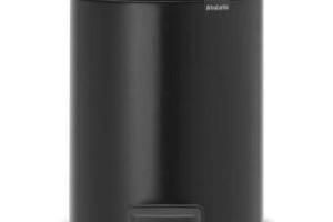Brabantia - Poubelle a pédale NewIcon - 5L - Noir mat - Noir