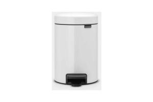 Brabantia - Poubelle à pédale Newicon blanche 3L, à pédale 112126