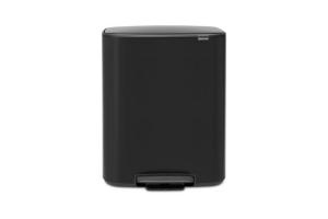 Brabantia - Poubelle à pédale Poubelle à pédale Bo, 60 l - Matt Black