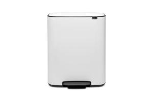 Brabantia - Poubelle à pédale Poubelle à pédale Bo, 60 l - White