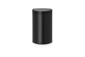 Brabantia - Poubelle Touch Bin, 40 litres, Noir Mat, Capacité 40 Litres, 72,7 cm x 43,5 ...