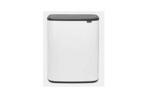 Brabantia - Poubelle Touch Bo Touch Bin, 2 x 30 litres, White 221408