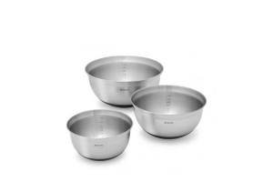 Brabantia - Set de 3 bols mixeurs acier mat noir (1+1.6+3L) (363900)