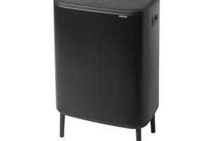 Brabantia - Touch bin sur pieds 1x30 l noir mat code o - Noir