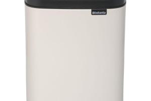 BrabantiaPoubelle de Bo 4L Poubelle rectangulaire, compacte, couvercle defermant suave et seau intérieur amovible Design mural ou autoportant pour la salle de bains, la cuisine ou le bureau Beige do