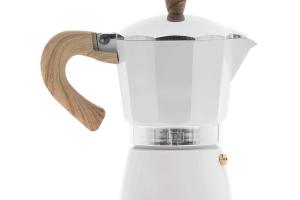 Cafetière moka Hola blanche 9 tasses en Aluminium BOJ