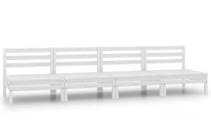 Canapés centraux de jardin 4 pièces blanc bois de pin massif 02_0013304