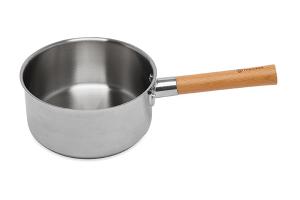 Casserole inox manche bois Natural'Inox 20 cm Mathon