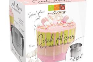 Cercle pâtissier extensible - 12 cm de hauteur Scrapcooking