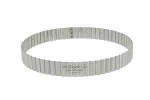 Cercle à tarte perforé cannelé acier inoxydable 20 cm De Buyer