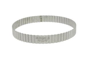 Cercle à tarte perforé cannelé acier inoxydable 24 cm De Buyer